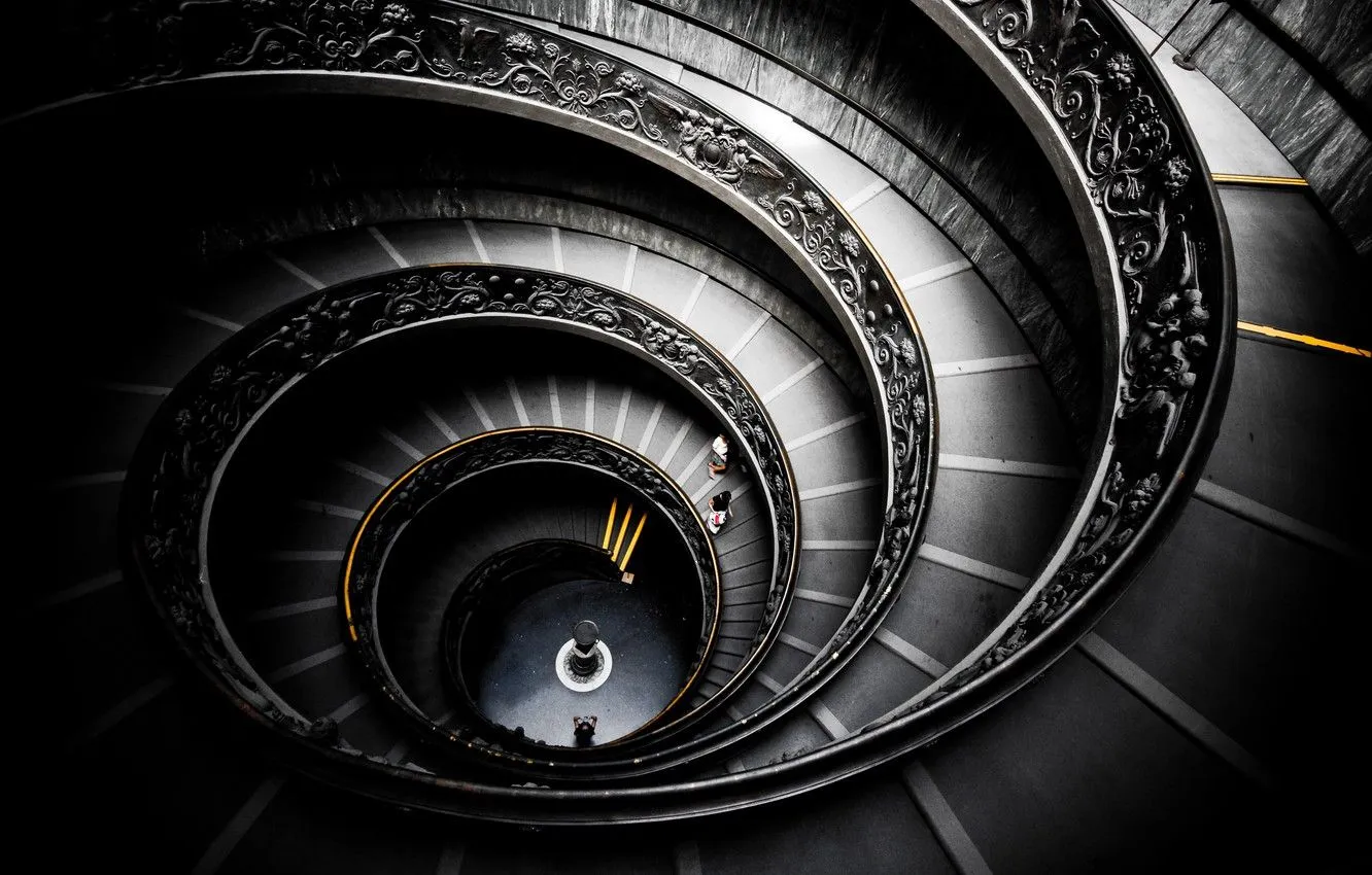 Spiraltrappa interiördetalj